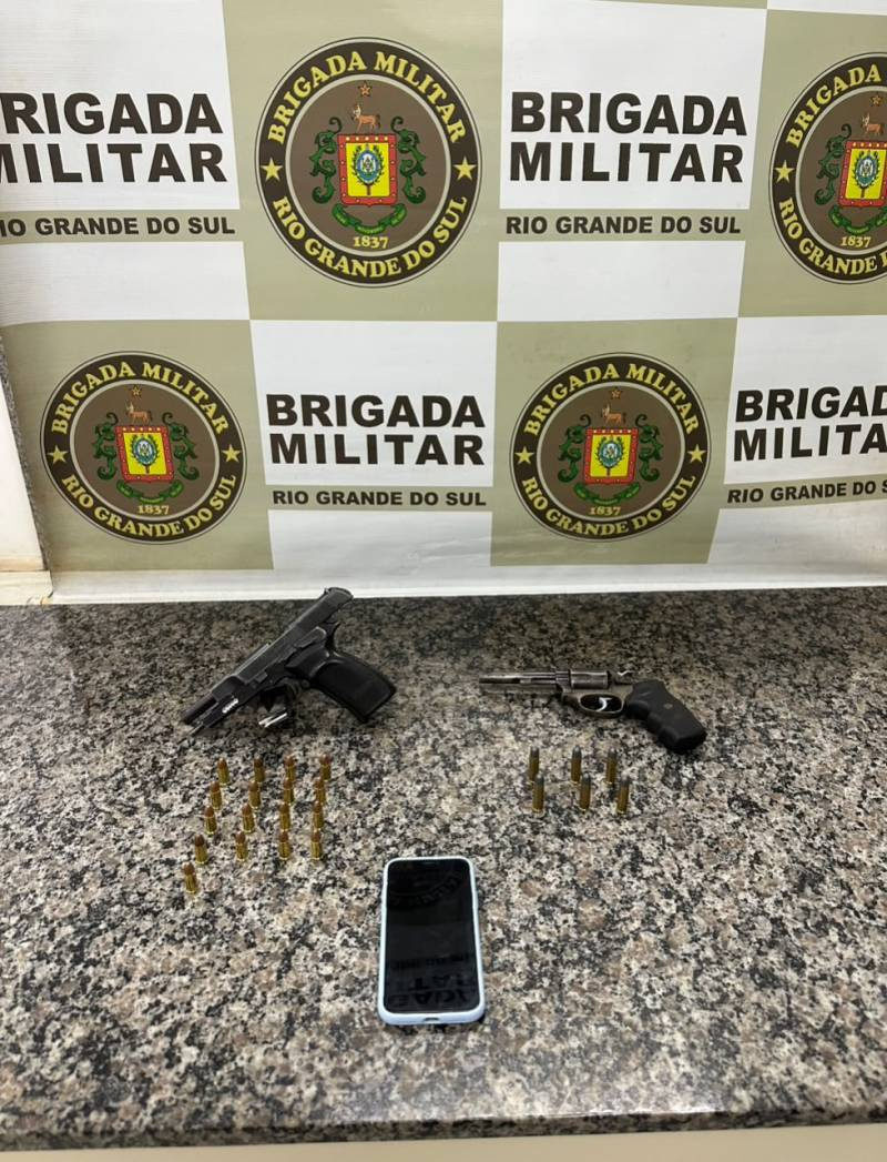 Brigada Militar de Santo Ângelo realiza prisão por porte irregular de arma de fogo
