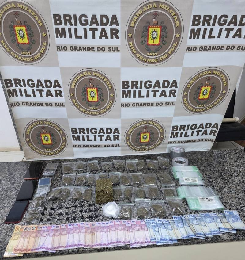 Brigada Militar de Santo Ângelo realiza prisão por tráfico de drogas