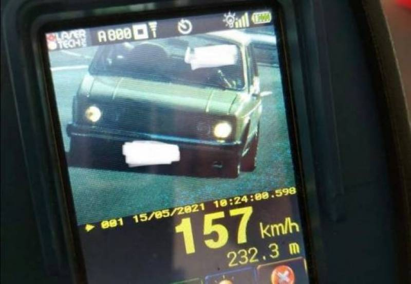 Brasília é flagrada a 157 km/h na RS-122, em Bom Princípio