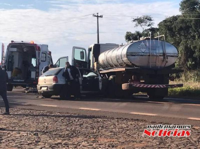 Grave acidente na RS 342 no perímetro da Área Industrial em Três de Maio