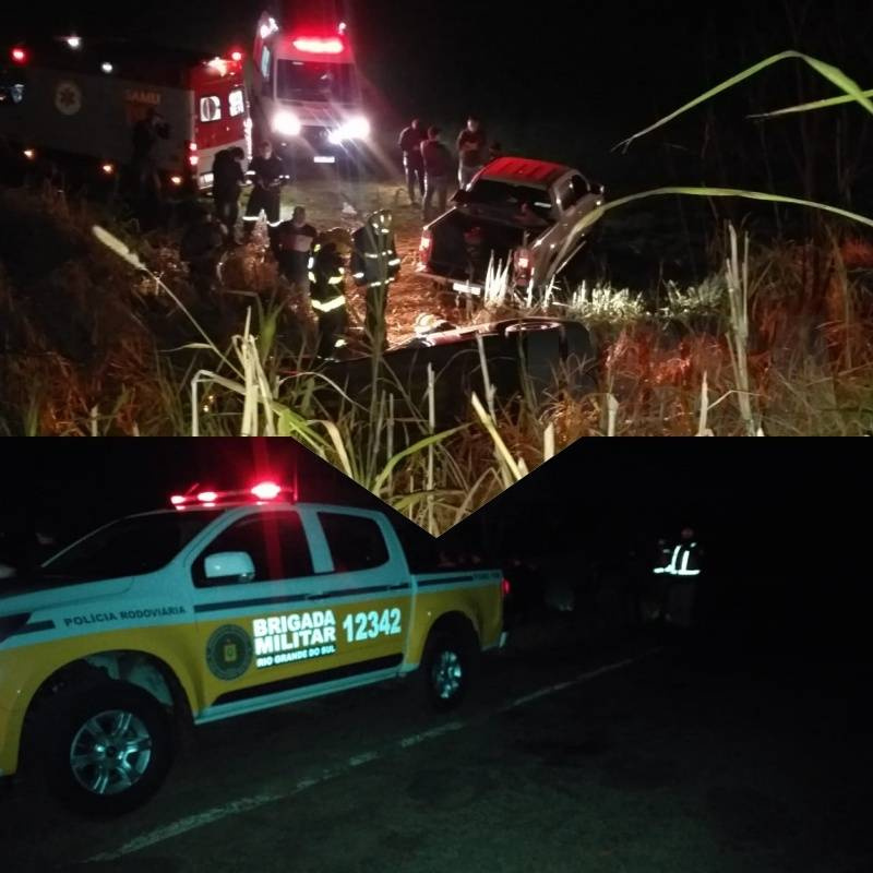 Saída de pista deixa uma pessoa morta em Augusto Pestana na ERS 522