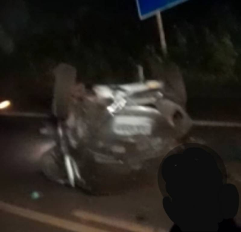 Motorista perde controle de fusca e acaba capotando na ERS 342, Catuípe