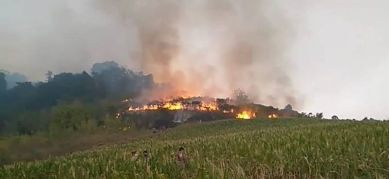 Incêndio atinge mata no interior de São Paulo das Missões