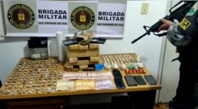 7ºRPMon prende dois homens e uma mulher por tráfico de drogas em Santo Ângelo 