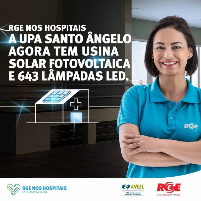 UPA Santo Ângelo conta com usina solar Foto Voltaica e 643 lâmpadas LED