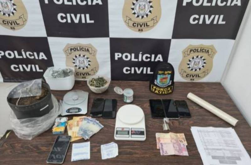 Grupo ligado ao tráfico de drogas é alvo da Polícia Civil no Noroeste do RS