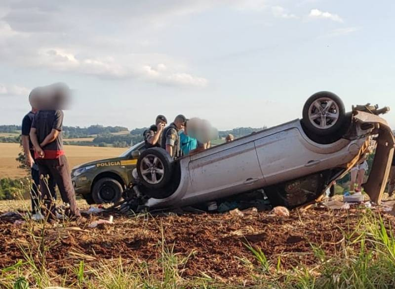 Motorista perde controle de veículo na ERS 218, Catuipe