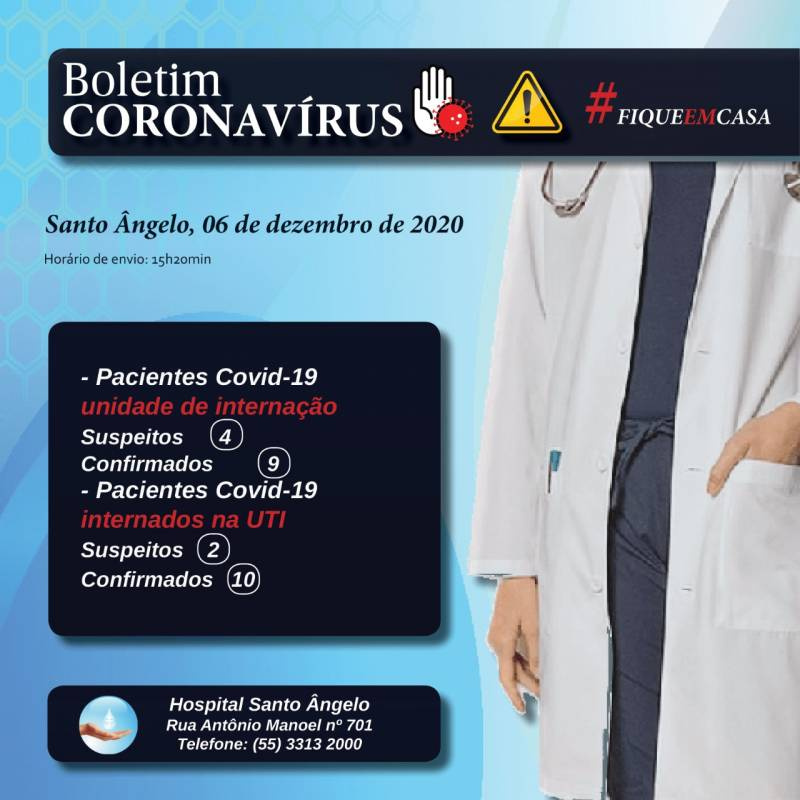 HSA informa que 25 pacientes se encontram na ala Covid neste domingo, 06