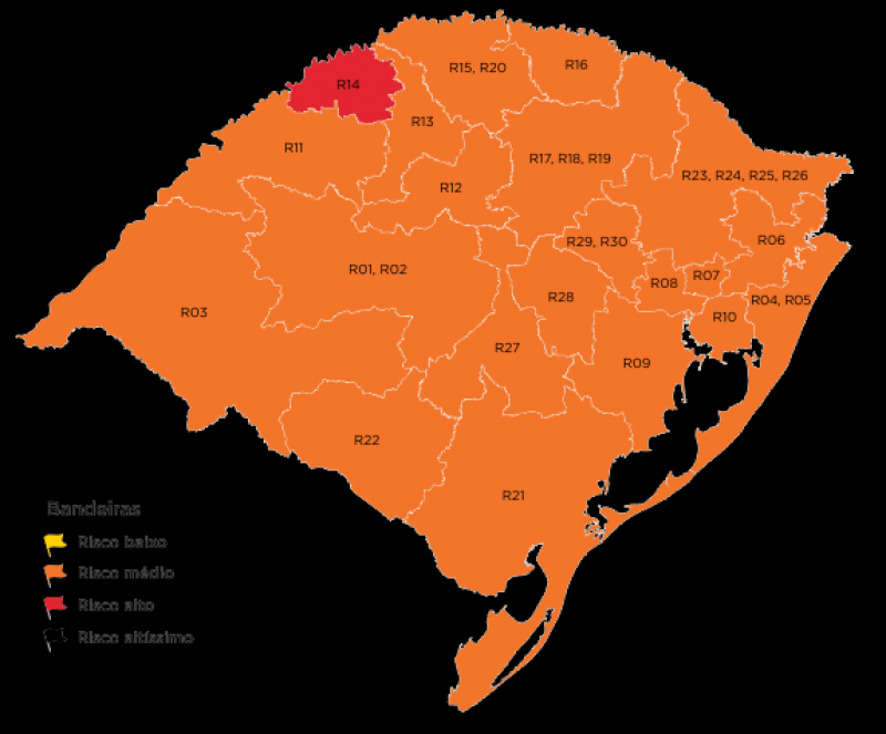 Região das Missões permanece na Bandeira Laranja 